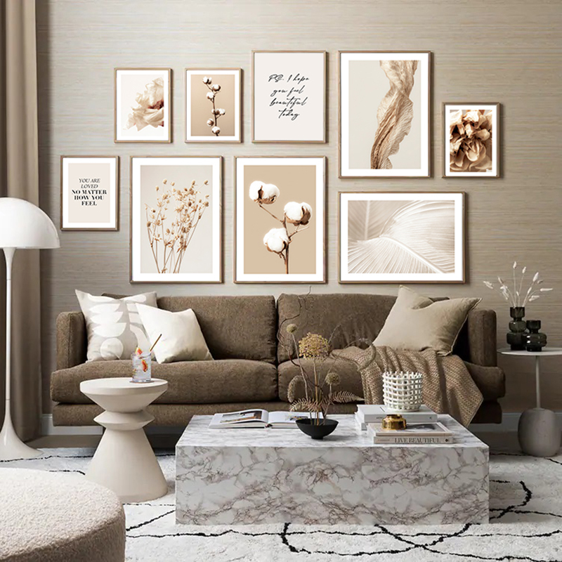 Interior Design Ideas - Boho ดอกไม้ภาพออกแบบ Vintage Wall Art ผ้าใบโปสเตอร์และพิมพ์ภายในภาพวาดห้องนั่งเล่นตกแต่ง