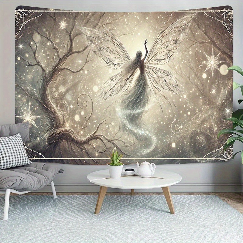 Interior Design With Wallpaper - ภาพจิตรกรรมฝาผนังต้นไม้แฟนตาซี 2D HD พิมพ์ลายศิลปะมหัศจรรย์ ตกแต่งบ้านด้วยพลังแห่งธรรมชาติ สำหรับตกแต่งภายในห้องนั่งเล่น