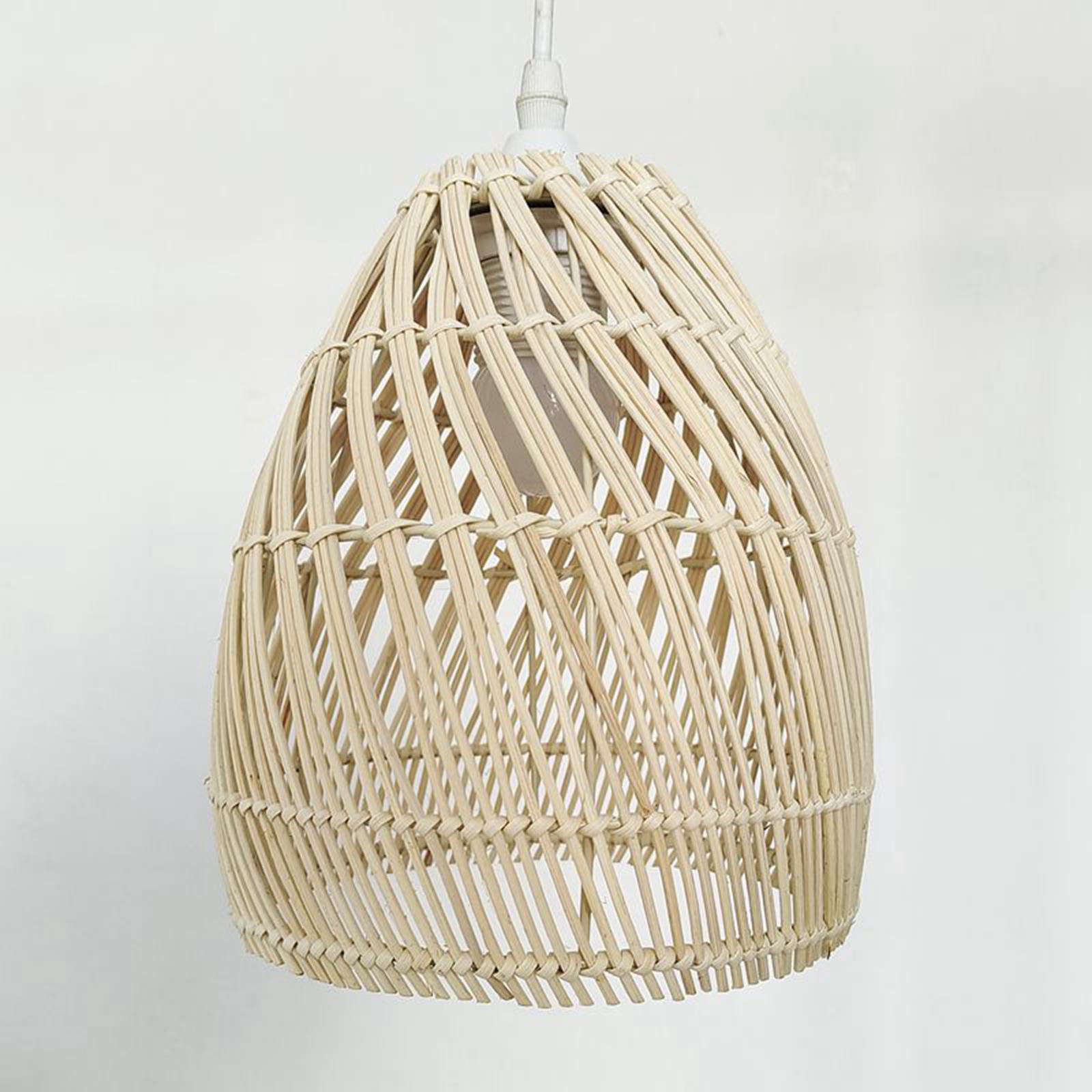 Wicker Pendant Shade - โคมไฟแขวนเพดาน 1 ชิ้น โคมไฟหวายตกแต่งแบบแขวน