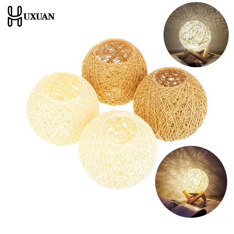 Wicker Pendant Shade - ตะกร้าสานหวายสานทรงโป๊ะโคมไฟใช้ในโคมไฟห้อยวินเทจทรงกรงใส่กระดาษแบบแขวน
