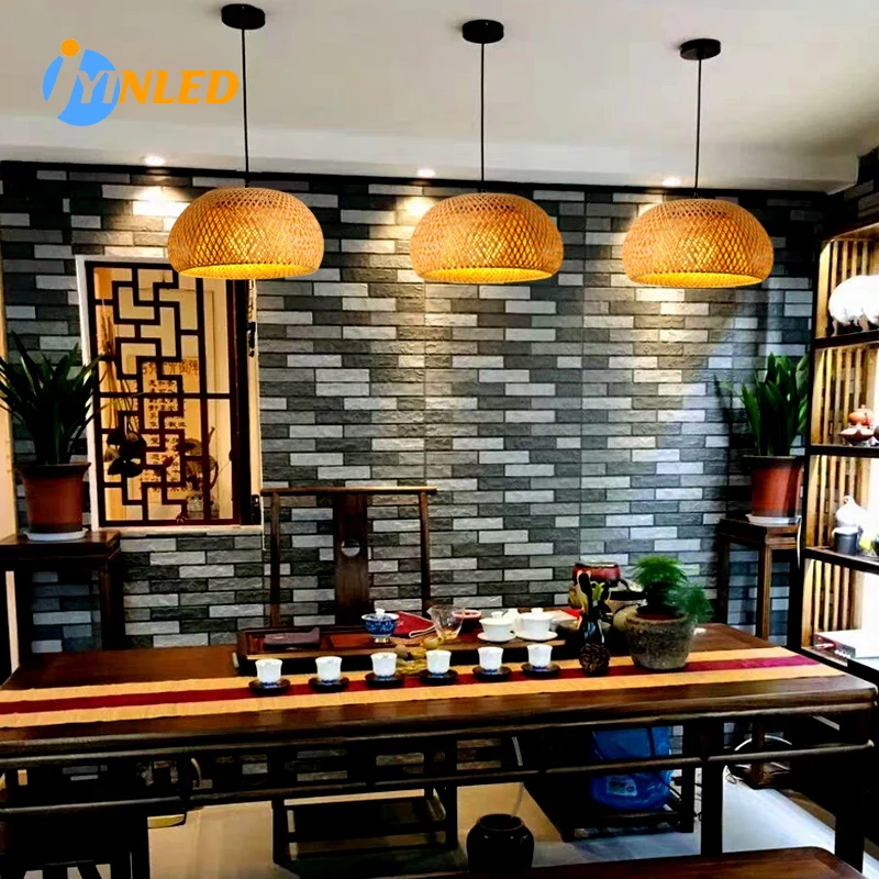 โคมไฟหวาย E27จากหวายธรรมชาติโค - Wicker Pendant Shade บทวิจารณ์และราคา