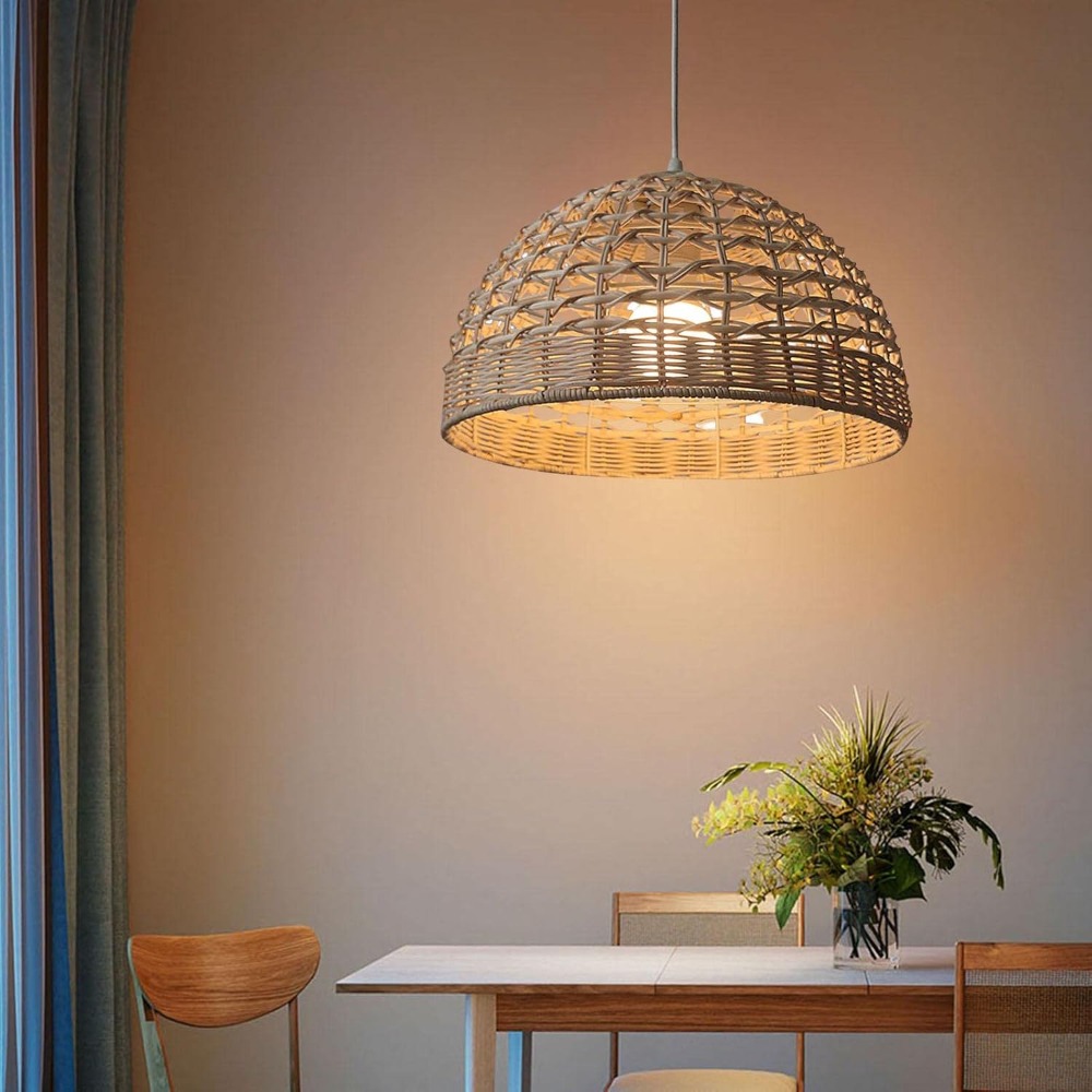 โคมไฟระย้าสไตล์ญี่ปุ่น JOYINLE - Wicker Pendant Shade บทวิจารณ์และราคา