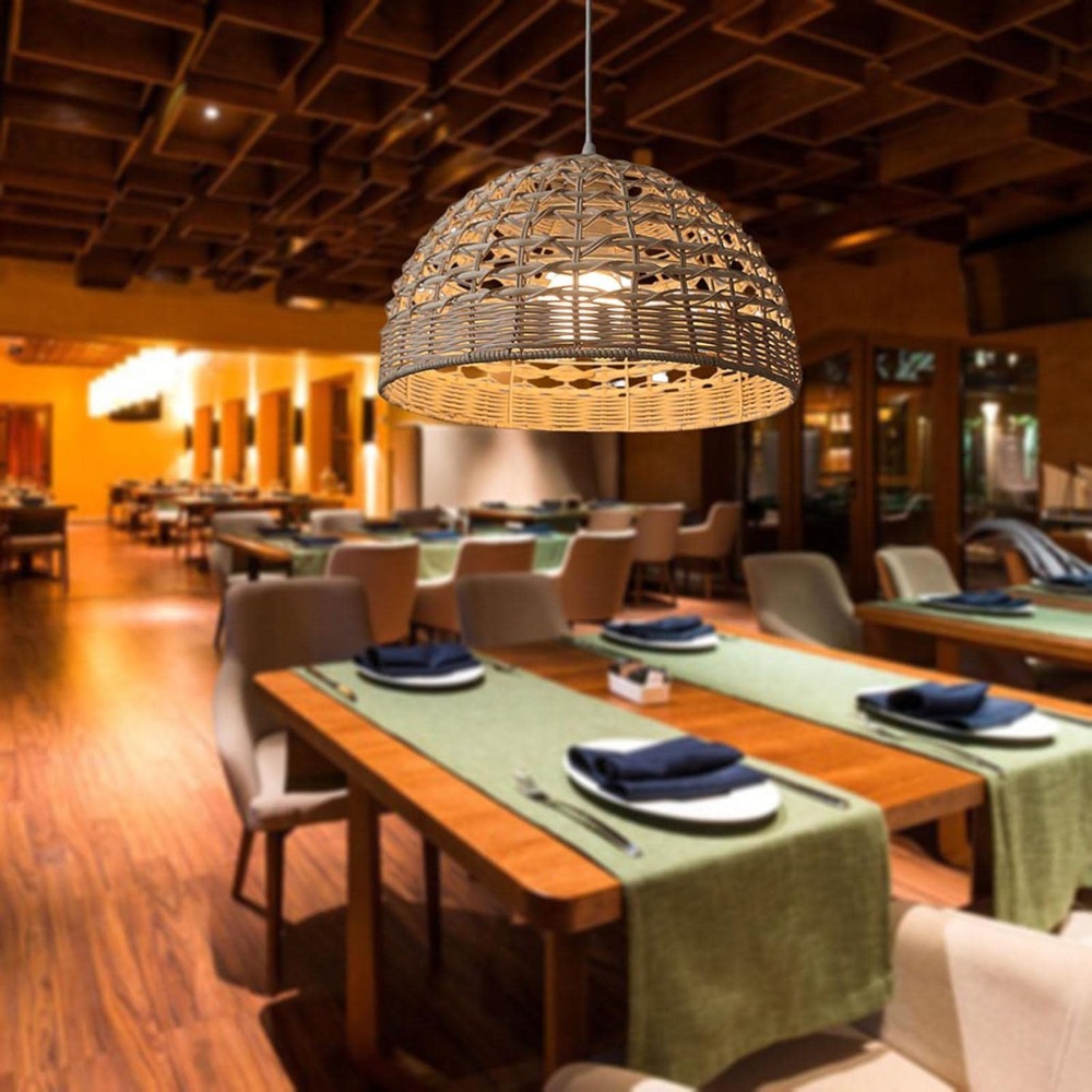 โคมไฟระย้าสไตล์ญี่ปุ่น JOYINLE - Wicker Pendant Shade บทวิจารณ์และราคา