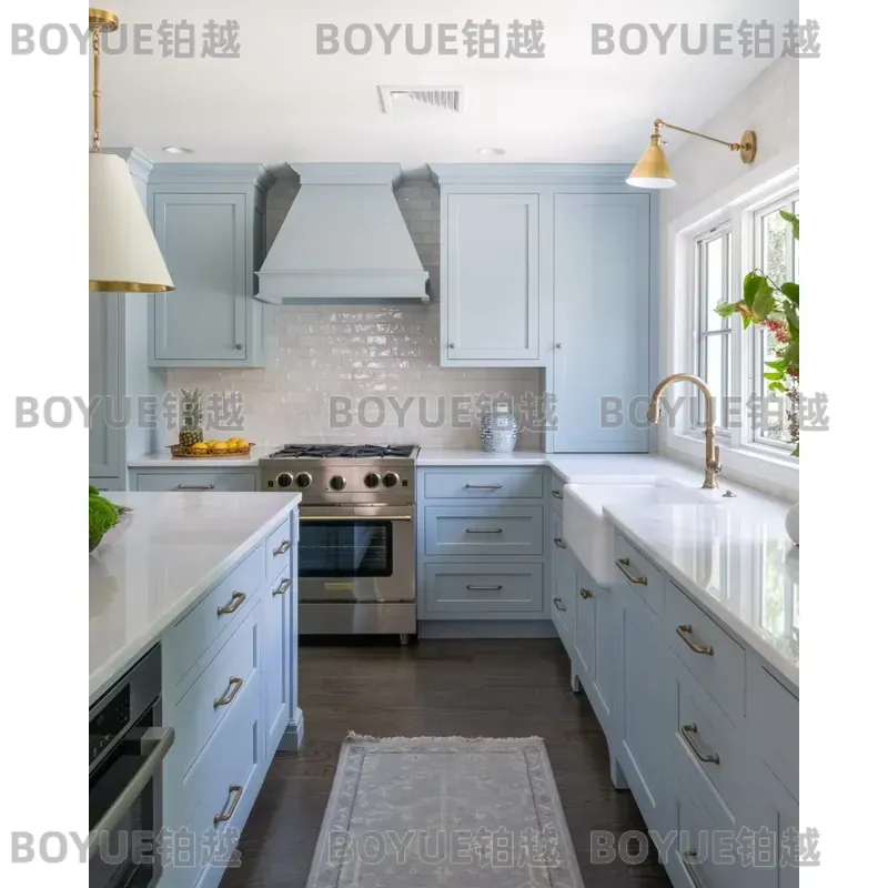 ตู้ครัวไม้เนื้อแข็งหรูหราทันสม - Interior Design Kitchen Modern บทวิจารณ์และราคา