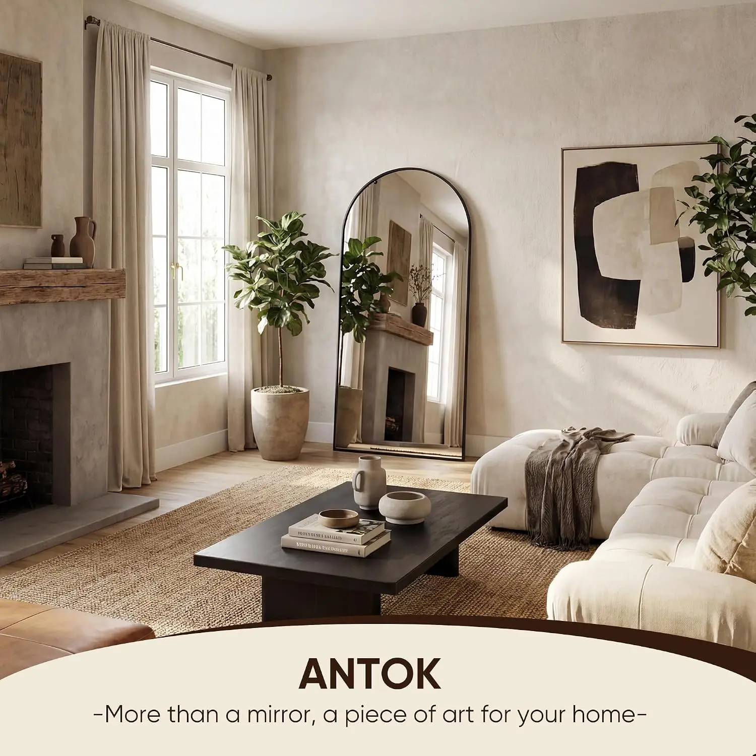 กระจกเงาเต็มตัวทรงโค้ง ขนาด 71 - Arch Mirror Leaning บทวิจารณ์และราคา