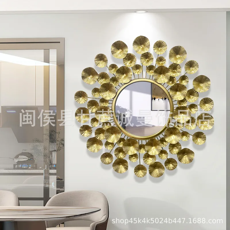 กระจกตกแต่งผนังโลหะสีทองสไตล์ย - Interior Design Luxury Living Room บทวิจารณ์และราคา