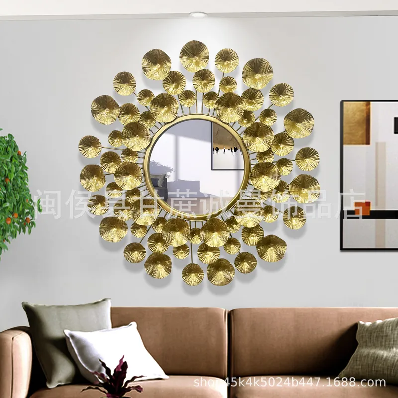 กระจกตกแต่งผนังโลหะสีทองสไตล์ย - Interior Design Luxury Living Room บทวิจารณ์และราคา