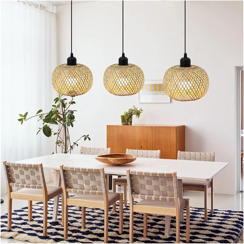 โคมไฟห้อยเพดานสไตล์ญี่ปุ่น ทำจ - Wicker Pendant Shade บทวิจารณ์และราคา