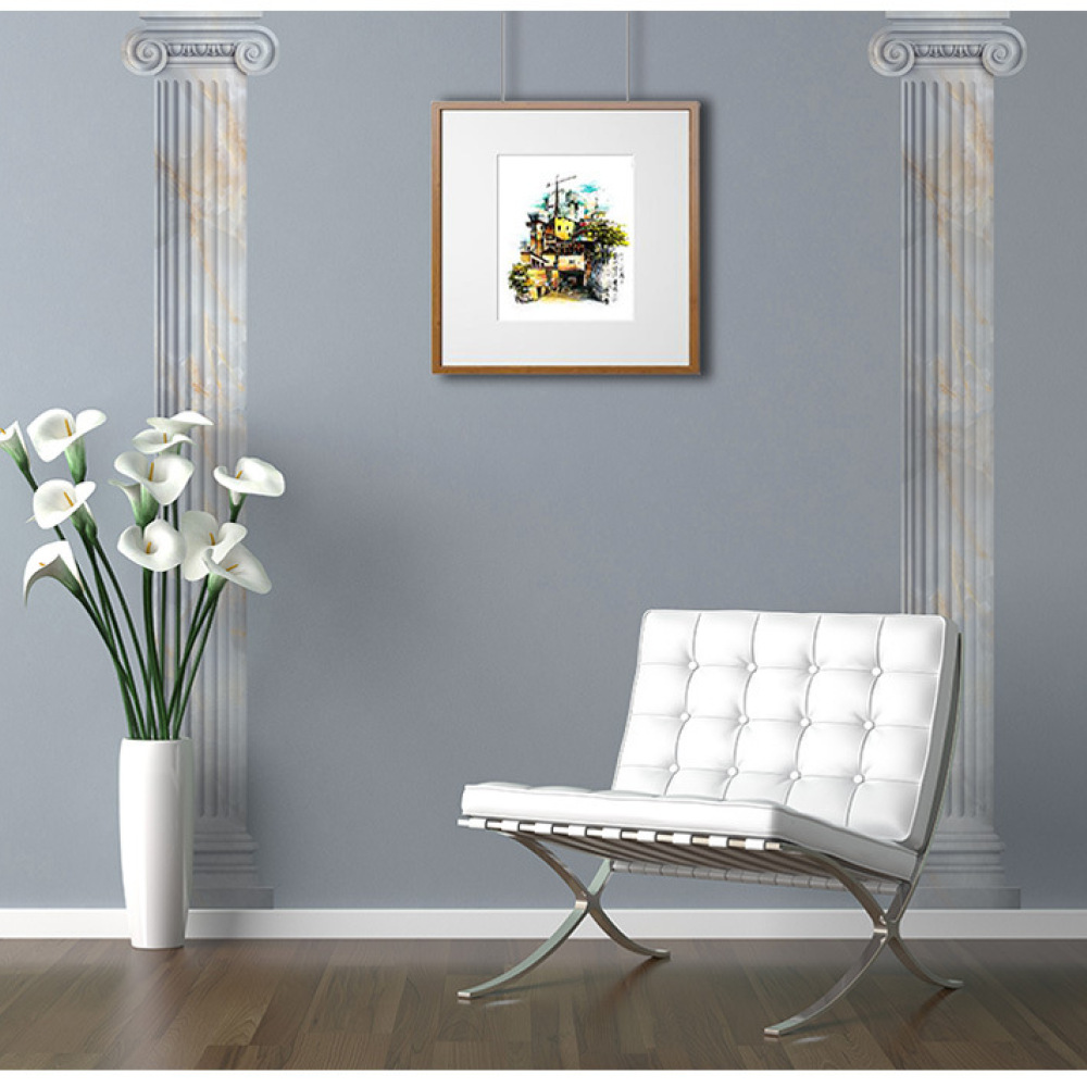 สติ๊กเกอร์ติดผนังลายเสาโรมัน 3 - Interior Design With Wallpaper บทวิจารณ์และราคา