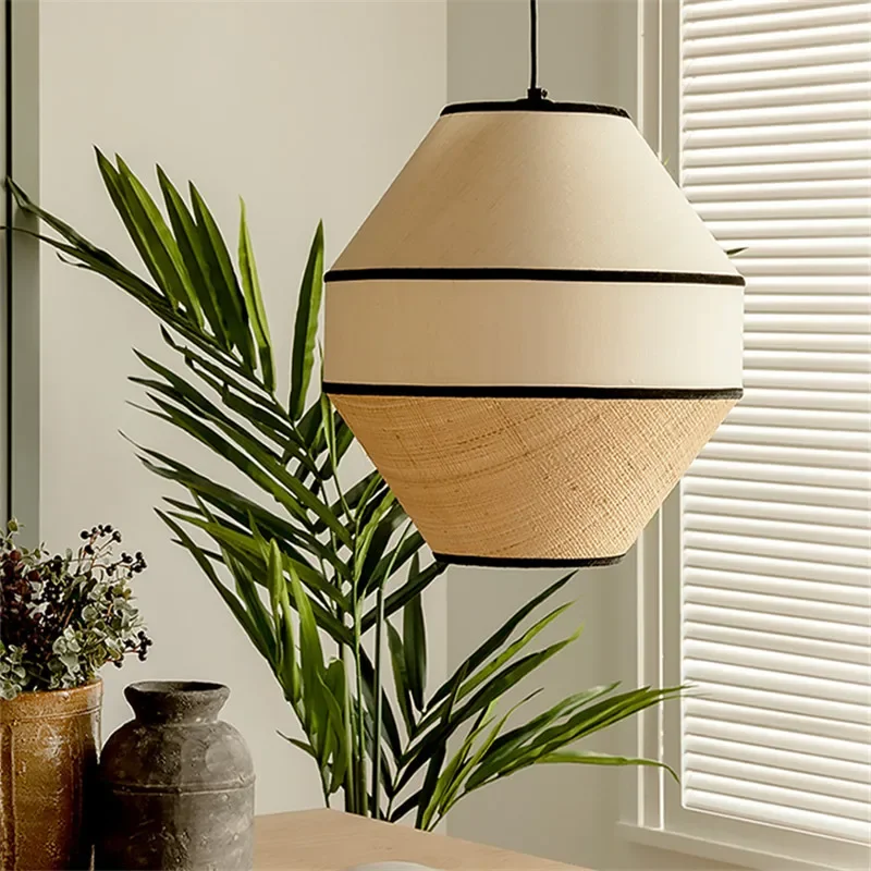 Wabi Sabi Handทอหวายจี้Bohoเส้ - Wicker Pendant Shade บทวิจารณ์และราคา