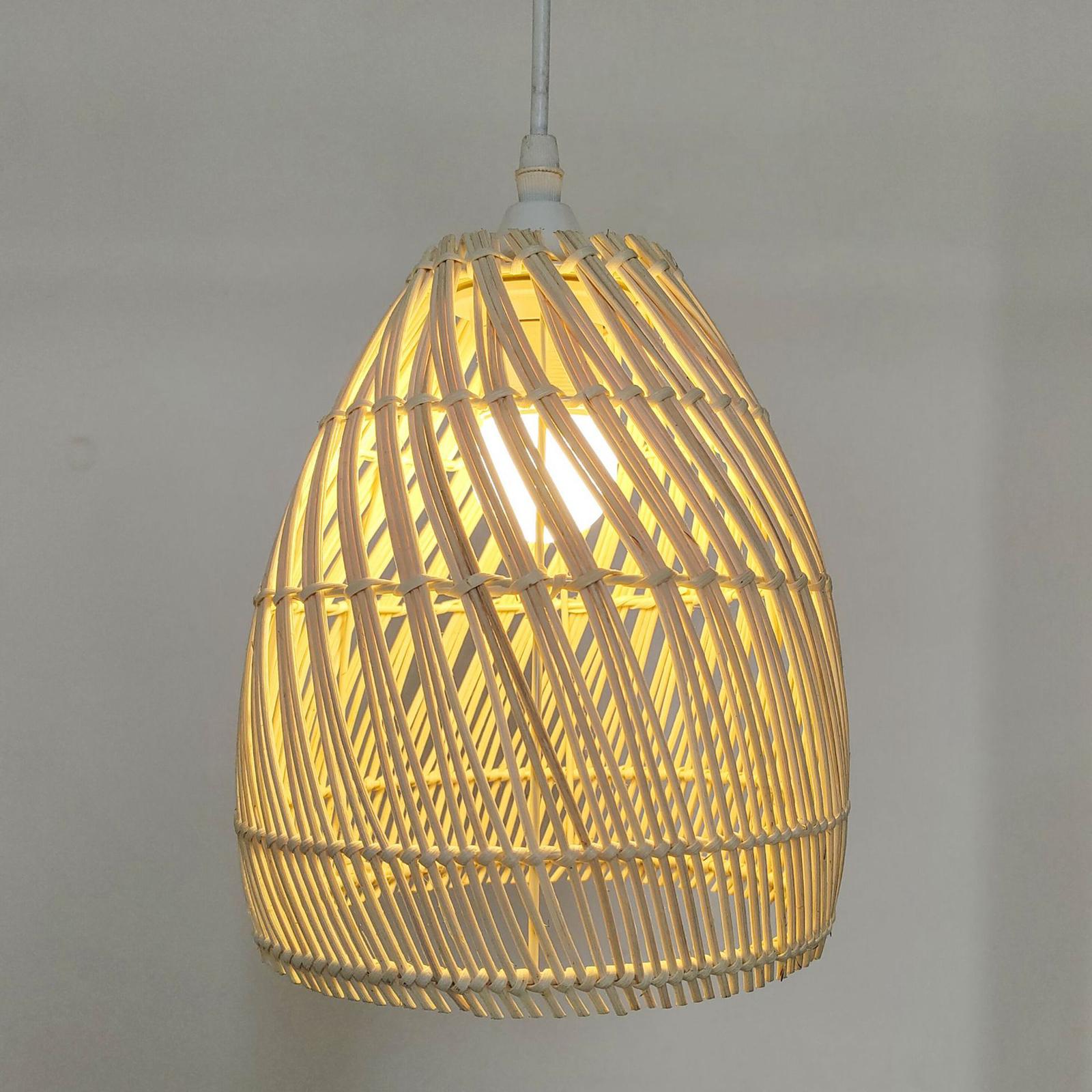 โคมไฟแขวนเพดาน 1 ชิ้น โคมไฟหวา - Wicker Pendant Shade บทวิจารณ์และราคา