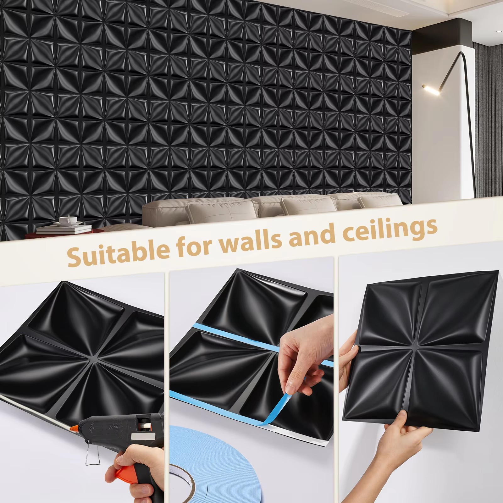 แผ่นผนัง 3 มิติ PVC ลายดอกไม้  - Interior Design With Wallpaper บทวิจารณ์และราคา