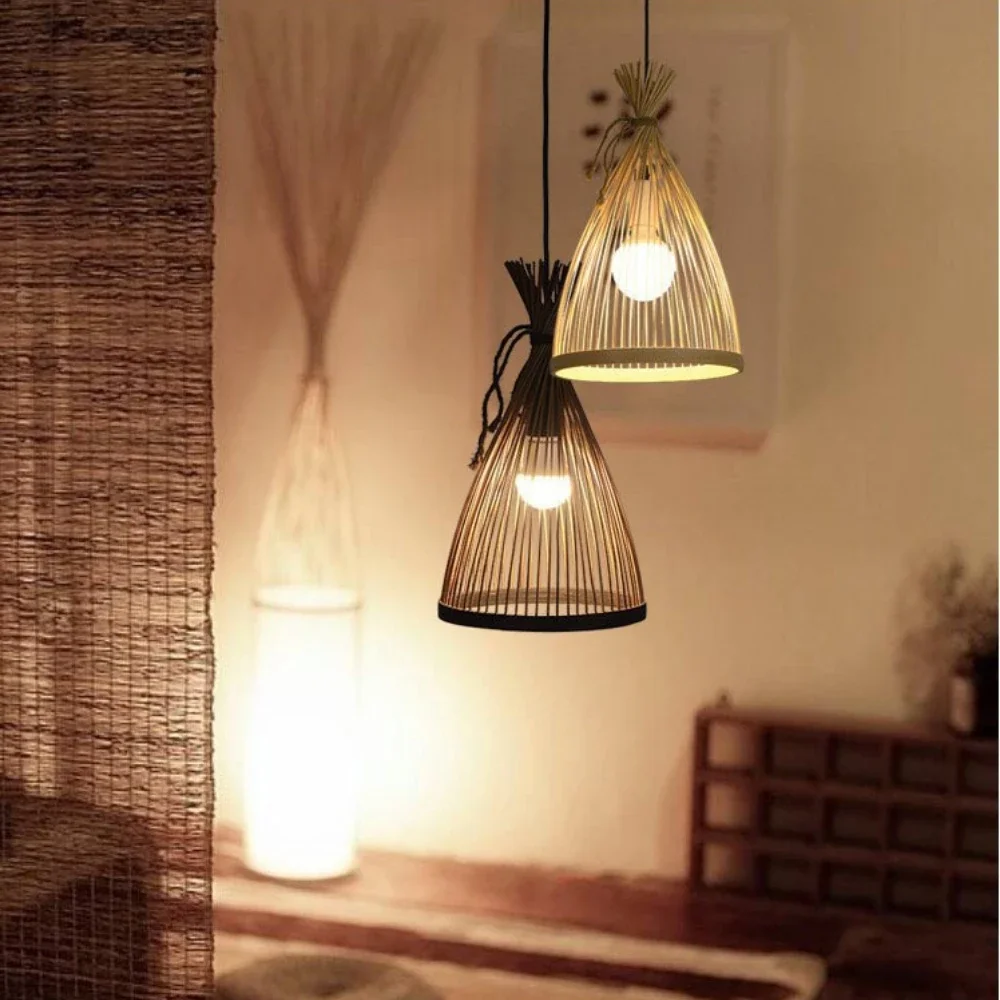 โคมไฟระย้าหวายจากไม้ไผ่ธรรมชาต - Wicker Pendant Shade บทวิจารณ์และราคา