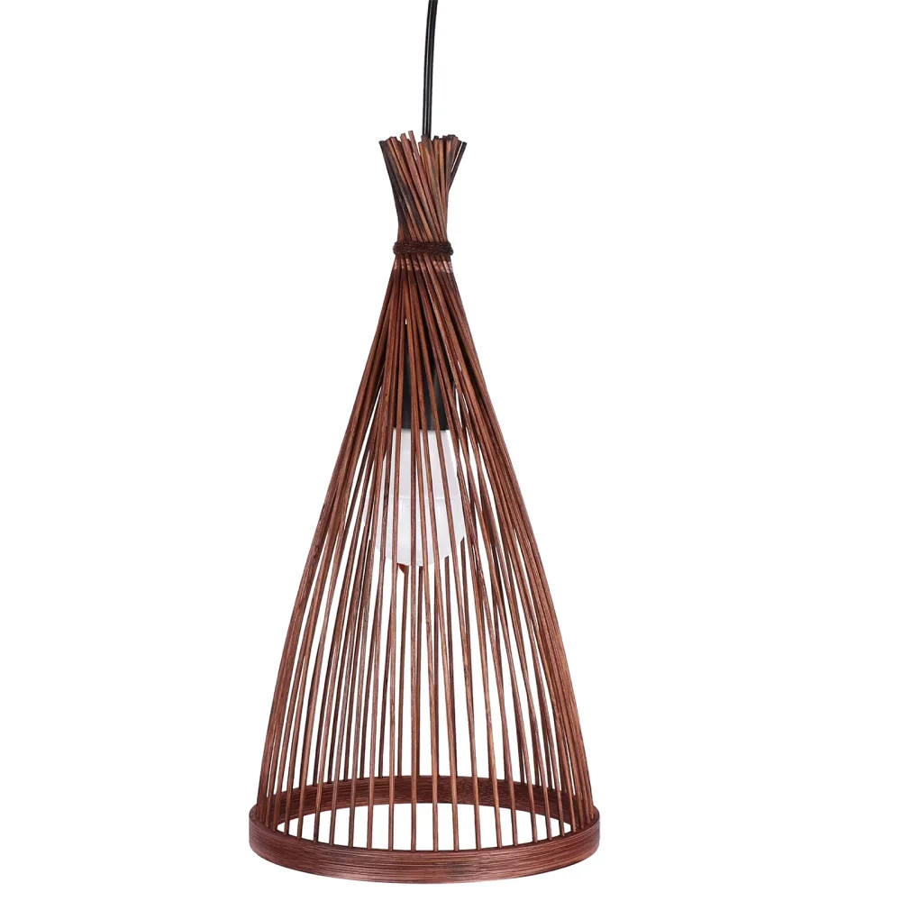 โคมไฟระย้าหวายจากไม้ไผ่ธรรมชาต - Wicker Pendant Shade บทวิจารณ์และราคา