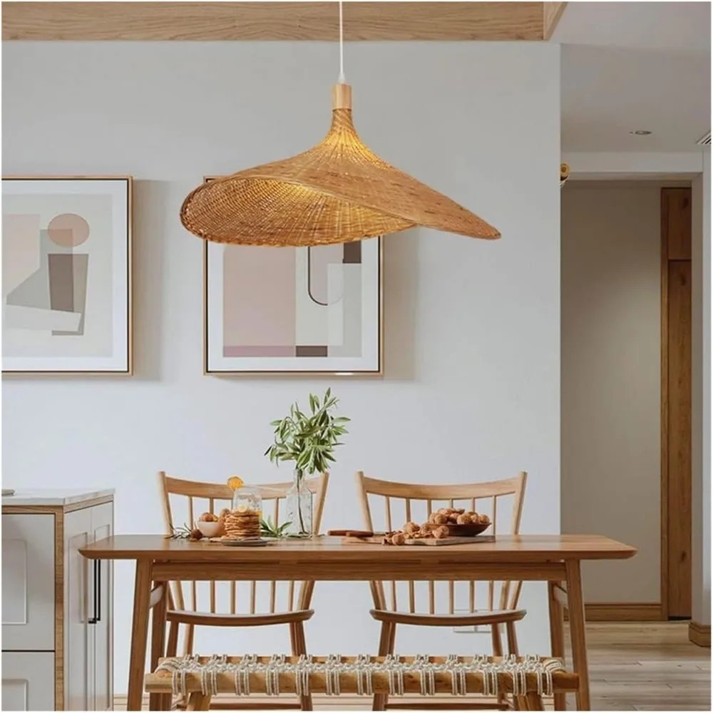โคมไฟเพดานหวายสาน JOYINLED โคม - Wicker Pendant Shade บทวิจารณ์และราคา