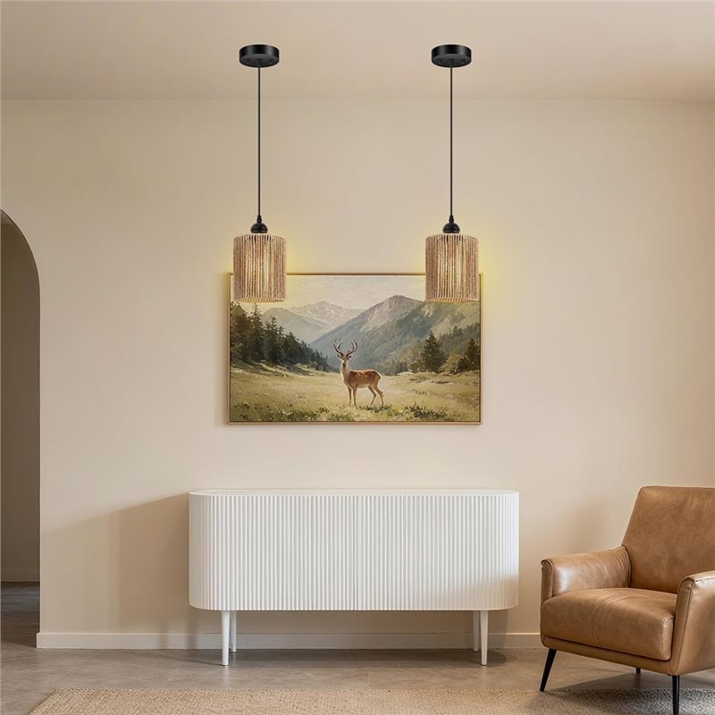 โคมไฟแขวน ABKL-Handwoven Wicke - Wicker Pendant Shade บทวิจารณ์และราคา