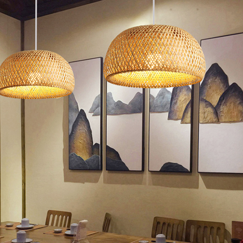 โคมไฟไม้ไผ่ 26 ซม.จี้โคมไฟหวาย - Wicker Pendant Shade บทวิจารณ์และราคา