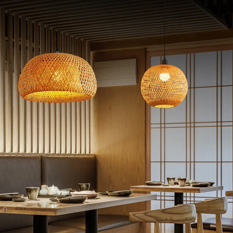 โคมไฟไม้ไผ่ 26 ซม.จี้โคมไฟหวาย - Wicker Pendant Shade บทวิจารณ์และราคา