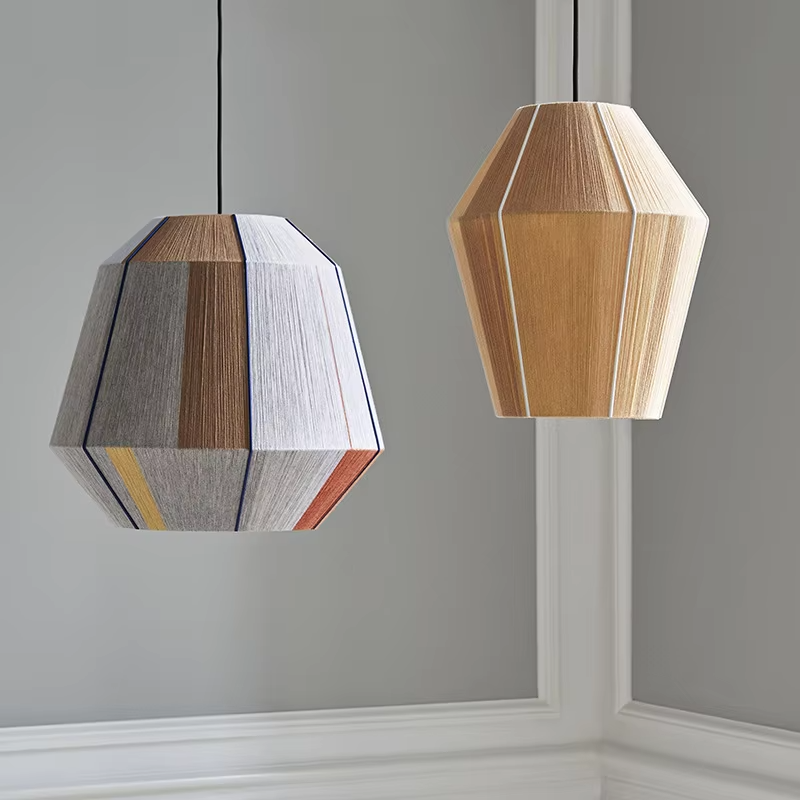 โคมไฟหวายทรงเรขาคณิตสไตล์โบโฮ  - Wicker Pendant Shade บทวิจารณ์และราคา