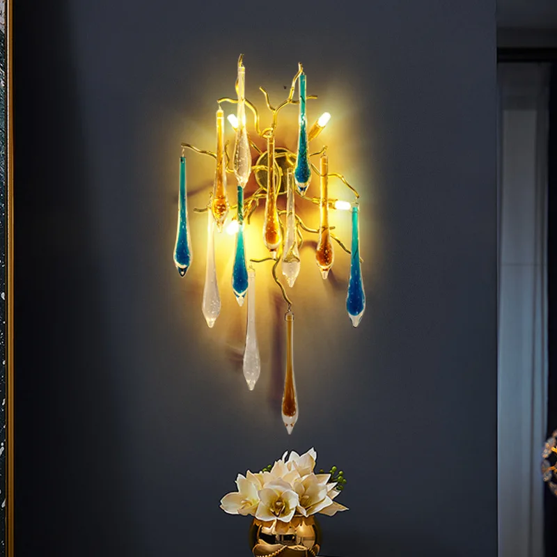 โคมไฟเพดานคริสตัลสีสันสดใสสไตล - Interior Design Luxury Living Room บทวิจารณ์และราคา