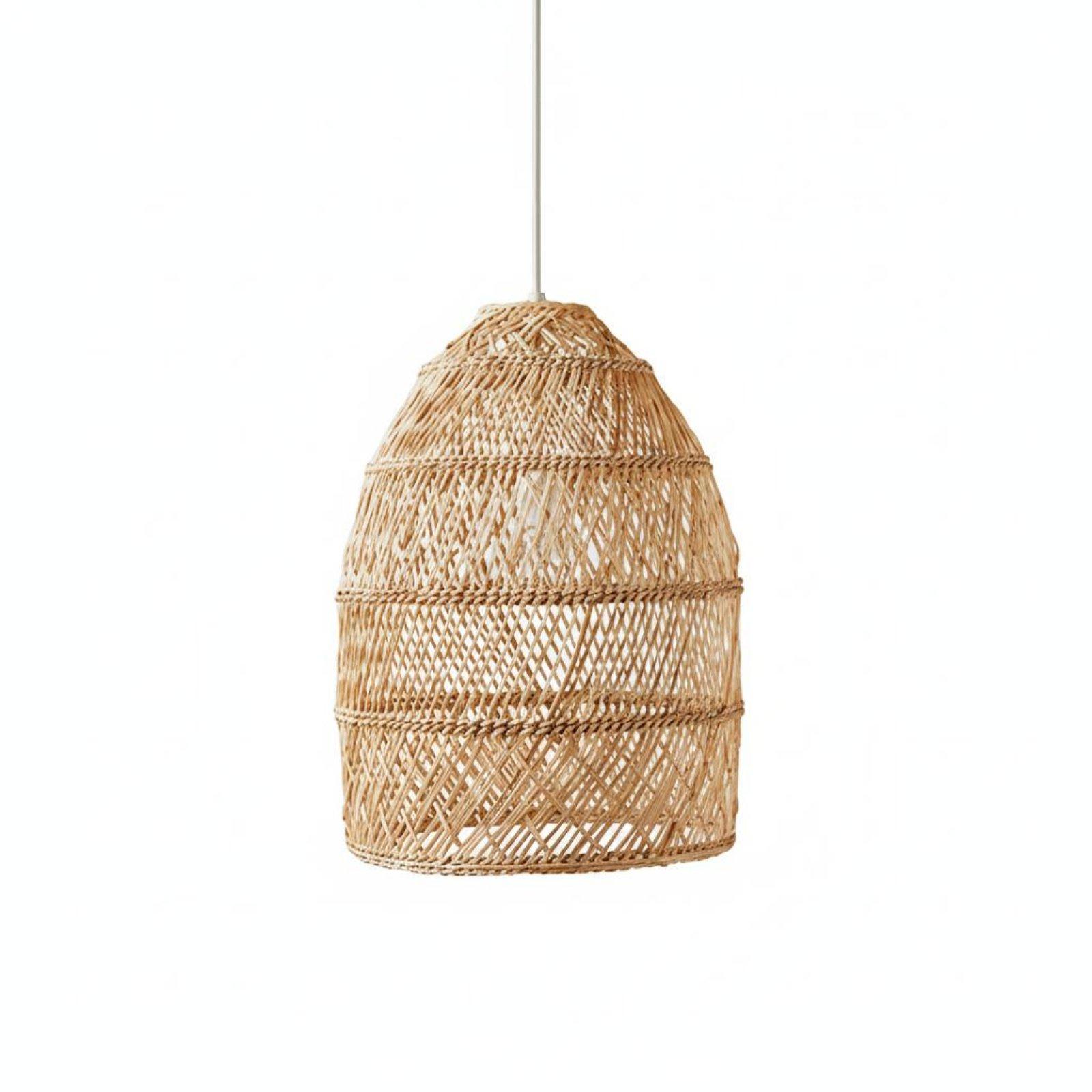 โคมไฟแขวนสไตล์วินเทจทำจากหวายถ - Wicker Pendant Shade บทวิจารณ์และราคา