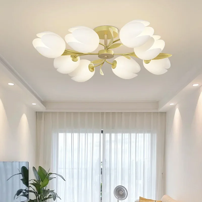 โคมไฟระย้าลายดอกไม้ โคมไฟเพดาน - Interior Design Kitchen Modern บทวิจารณ์และราคา