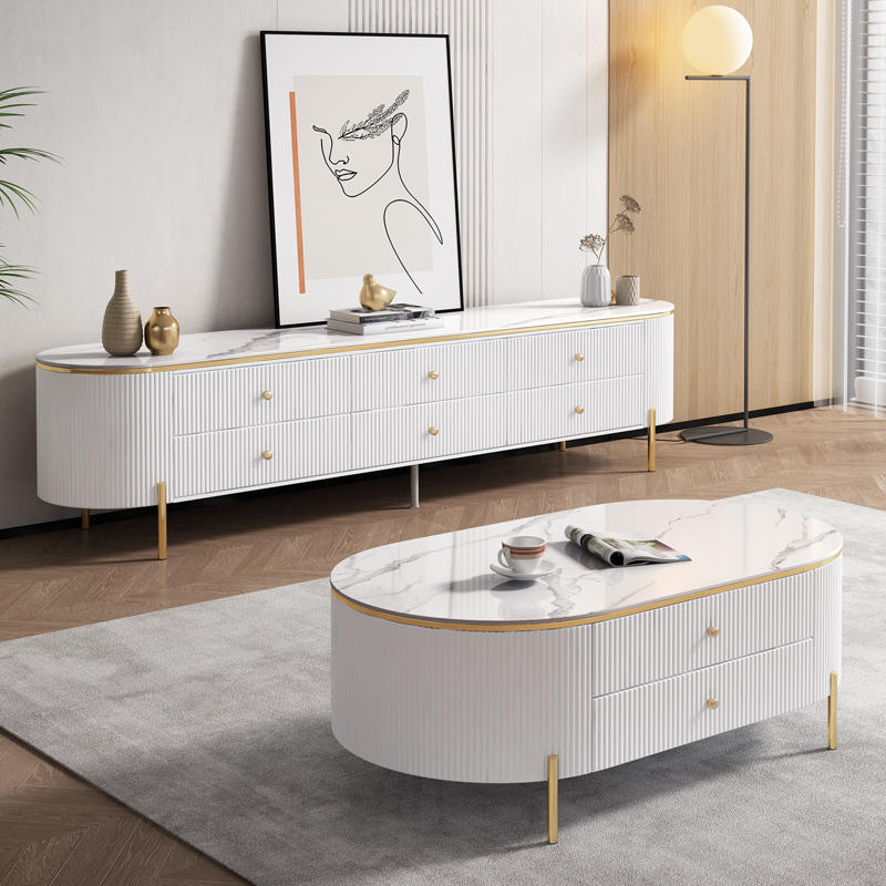 ชุดโต๊ะวางทีวีและโต๊ะกาแฟไม้หน - Interior Design Luxury Living Room บทวิจารณ์และราคา