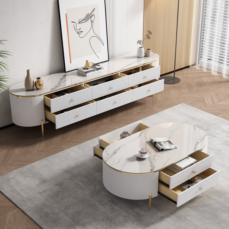 ชุดโต๊ะวางทีวีและโต๊ะกาแฟไม้หน - Interior Design Luxury Living Room บทวิจารณ์และราคา