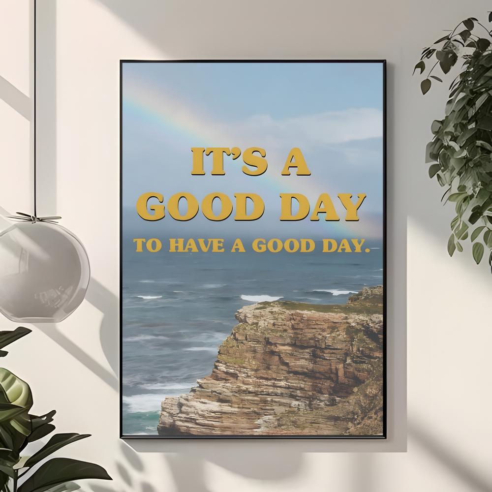 สโลแกนชีวิต N-No Bad Days โปสเ - Interior Design With Wallpaper บทวิจารณ์และราคา