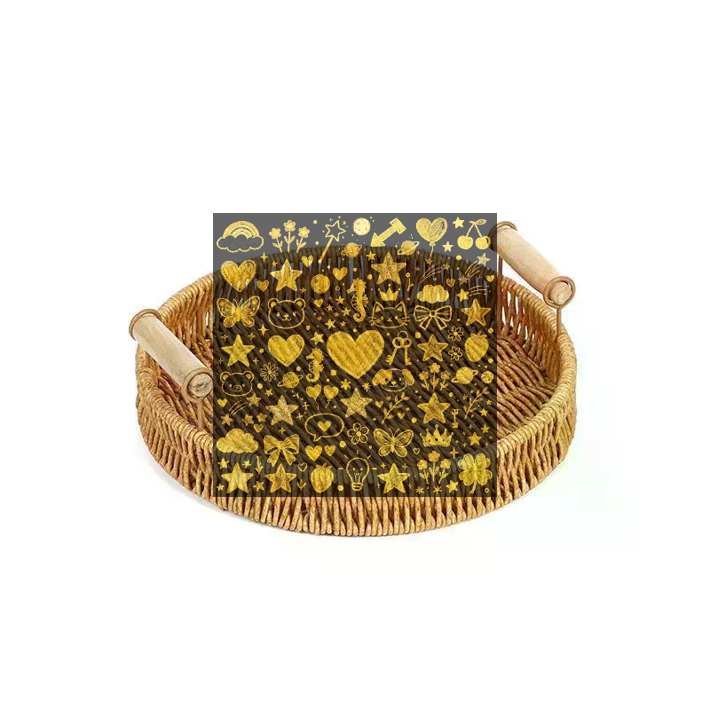 ชุดถาดเสิร์ฟทรงกลมหวายสาน 3 ชิ - Rattan Tray Handle บทวิจารณ์และราคา